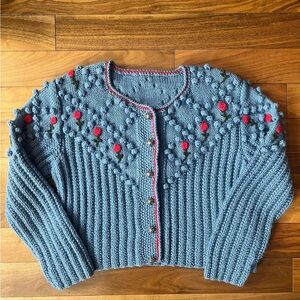True vintage hand knit cottagecore sweater